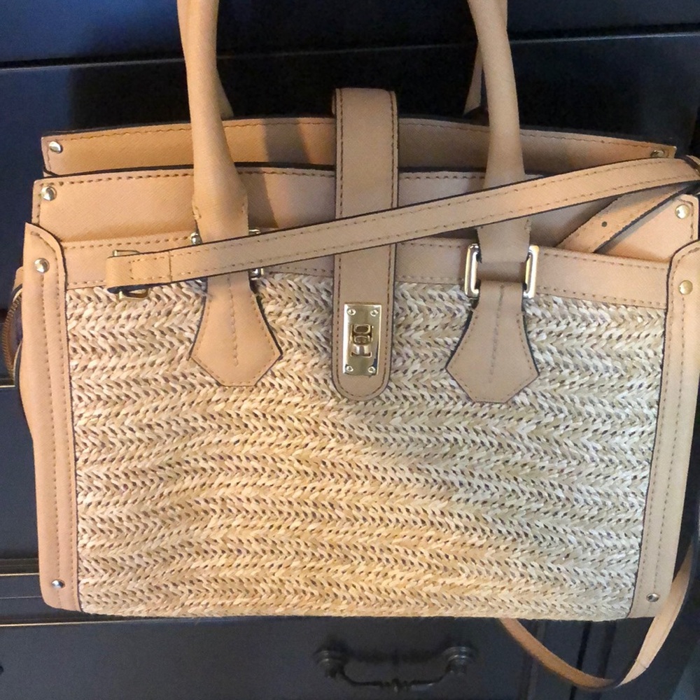 Multi pocket leather Calvin Klein purse